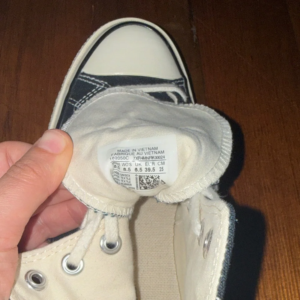 Converse Black and White 70 All Star High Top Sneakers - Picture 6 of 6